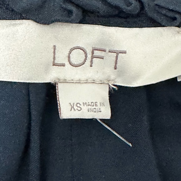 Loft Navy Blue Polkadot Short Sleeve Dress size XS - Picture 5 of 5